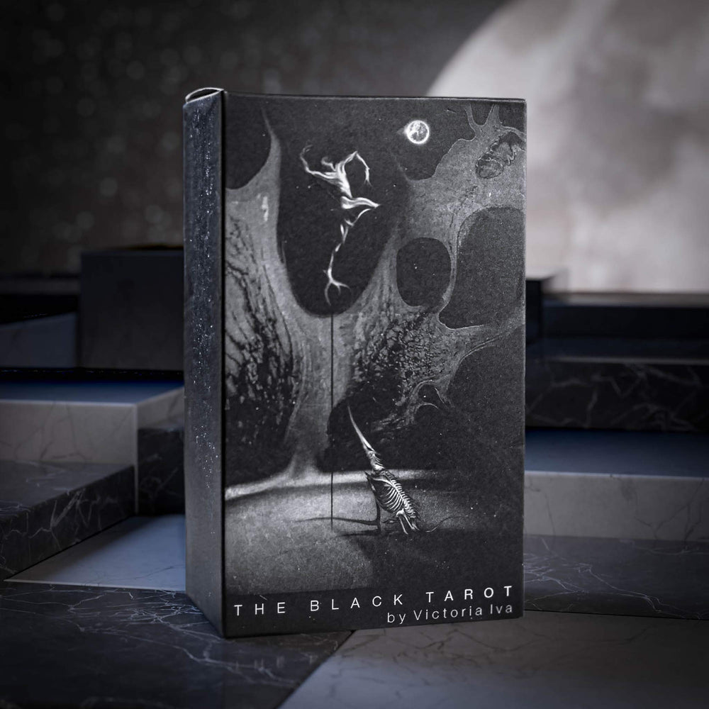Black Tarot Deck - A Mystical Journey Through The Shadows, Featuring Gothic Artwork and Intuitive Symbolism for a Powerful Reading Experience Every Time