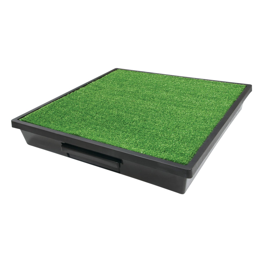 Pet Loo Indoor Pet Toilet, Portable Dog Potty Station, Grass Pad Tray of Synthetic Grass Mat, Easy to Clean, Large