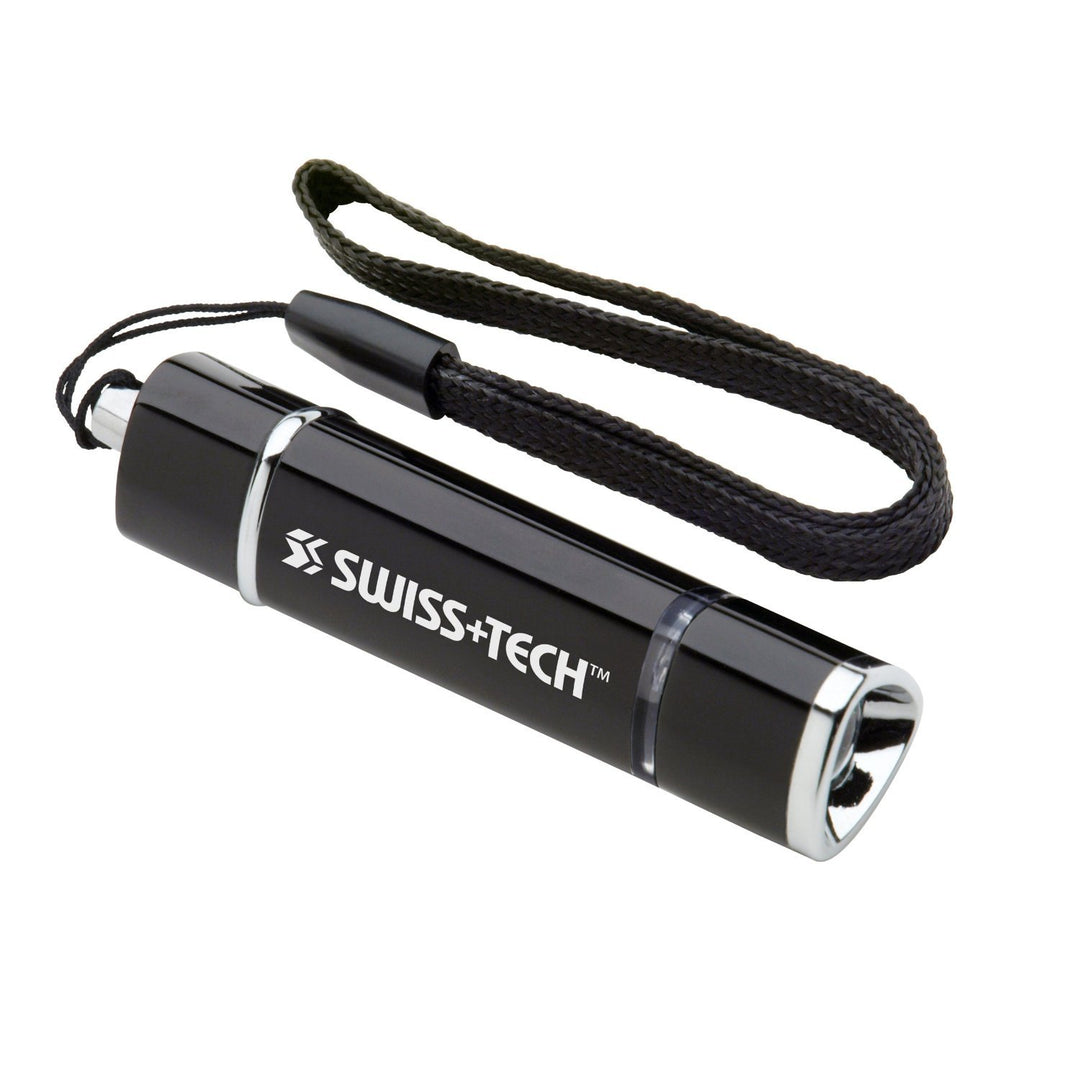 SWISS+TECH ST50100 2-in-1 LED Flashlight and Lantern with Lanyard, Varied Colors, Aluminum Construction (Single Pack)