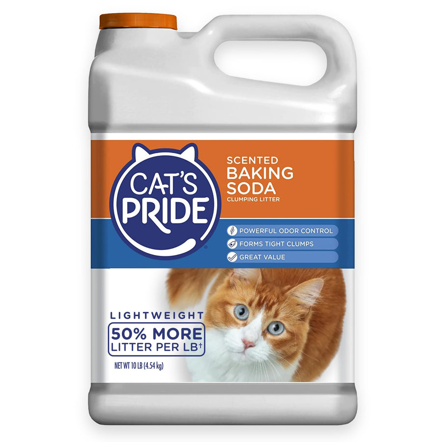 Lightweight Clumping Litter: Baking Soda - Powerful Odor Control - Scented, 10 Pounds