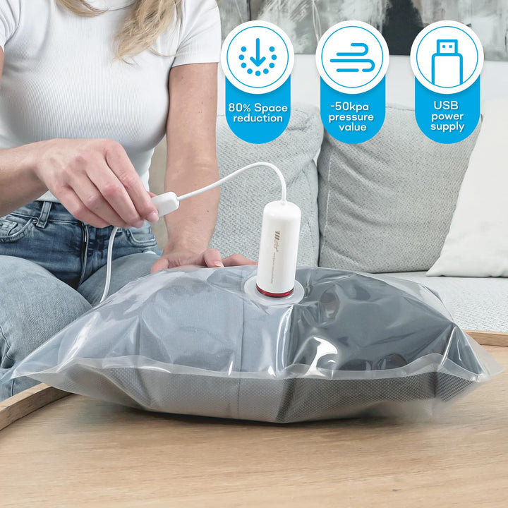 VMSTR Vacuum Storage Bags, Carry-on Size, 8 Pack Refill Set (17.7 x 12.6)