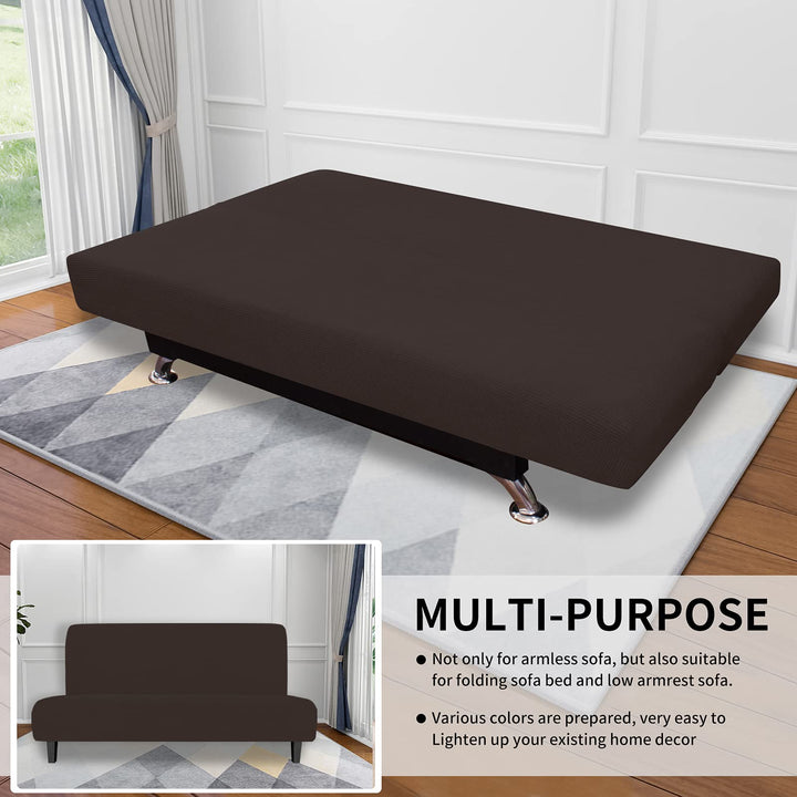 Easy-Going Stretch Futon Slipcover Armless Sofa Cover F