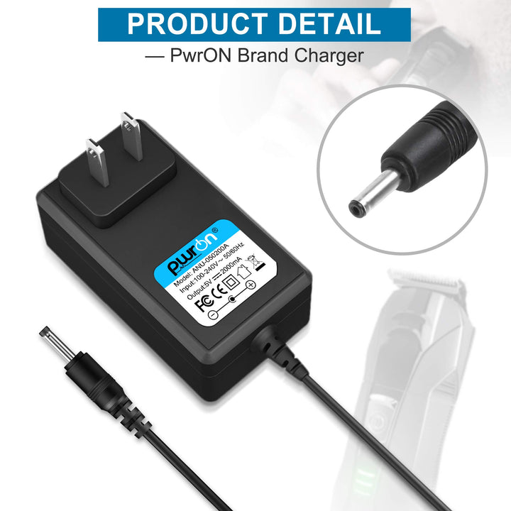Power Cord 5V Charger for Remington Shaver PG525 PG6025 PG6060 PG6135 MB2500 Charging Cord Beard Trimmer Power Supply HK28UA-5.0-350 (6.6Ft)