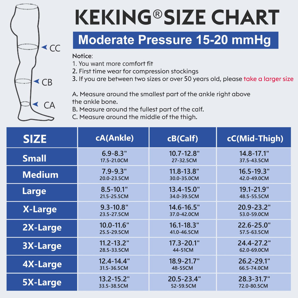 Thigh High Compression Stockings Toeless - Unisex, Opaq