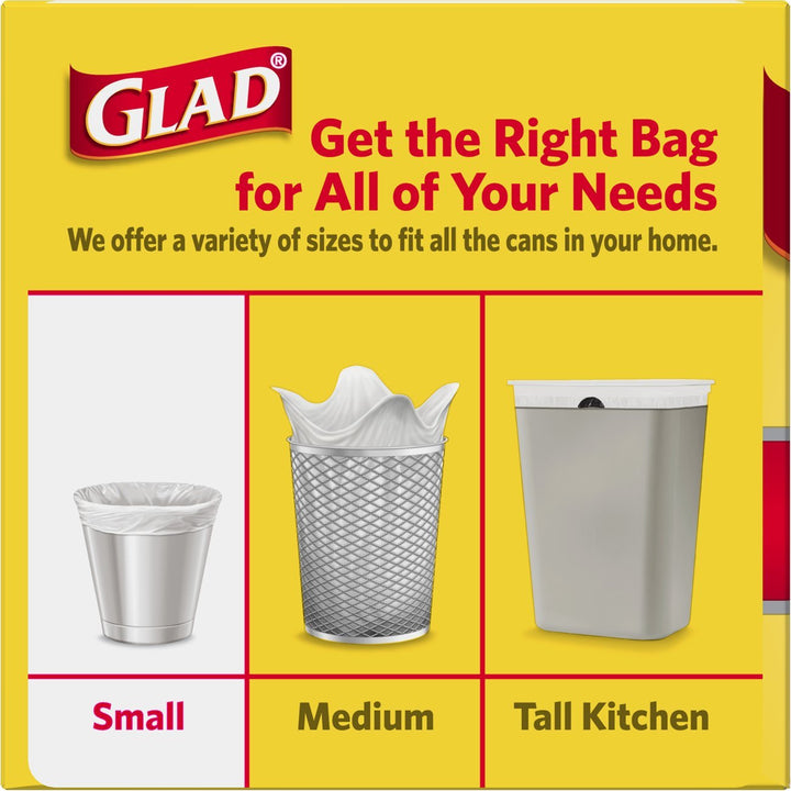 Glad Small Garbage Bags, 4 Gallon 30 bags
