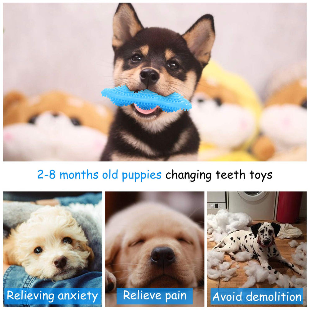 3 Pack Puppy Chew Toys for Teething Puppies, Puppy Teething Toys, 360° Clean Pet Teeth & Soothe Pain of Teeth Growing, Puppy Toys Small Dogs & Medium Dog Suitable - Up to 18 lbs