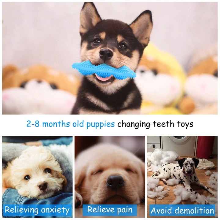 3 Pack Puppy Chew Toys for Teething Puppies, Puppy Teething Toys, 360° Clean Pet Teeth &amp; Soothe Pain of Teeth Growing, Puppy Toys Small Dogs &amp; Medium Dog Suitable - Up to 18 lbs