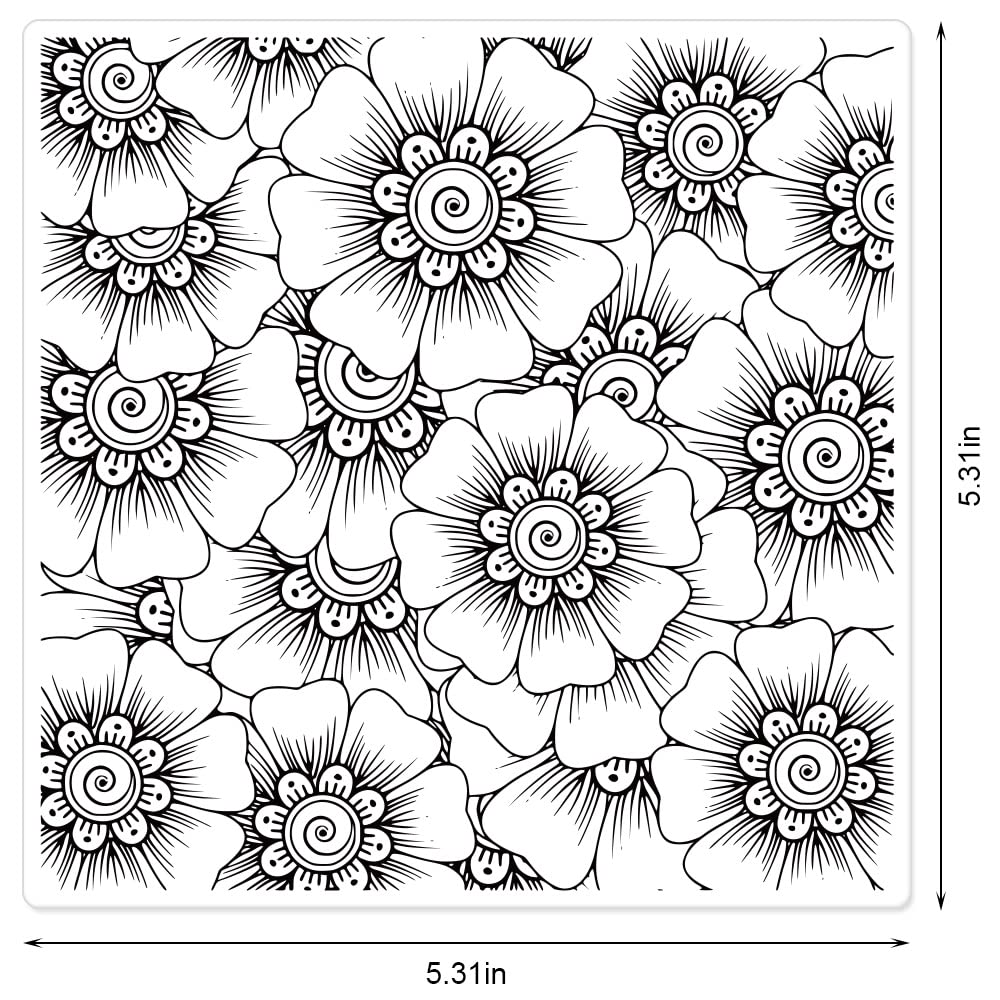 Bloom Flowers Background Clear Stamps for Card Making D