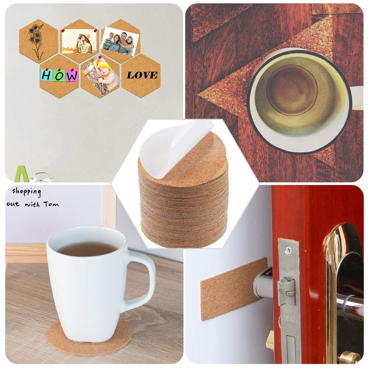 Self-Adhesive Cork Circle 40 PCS 4 Inch Diameter Cork M