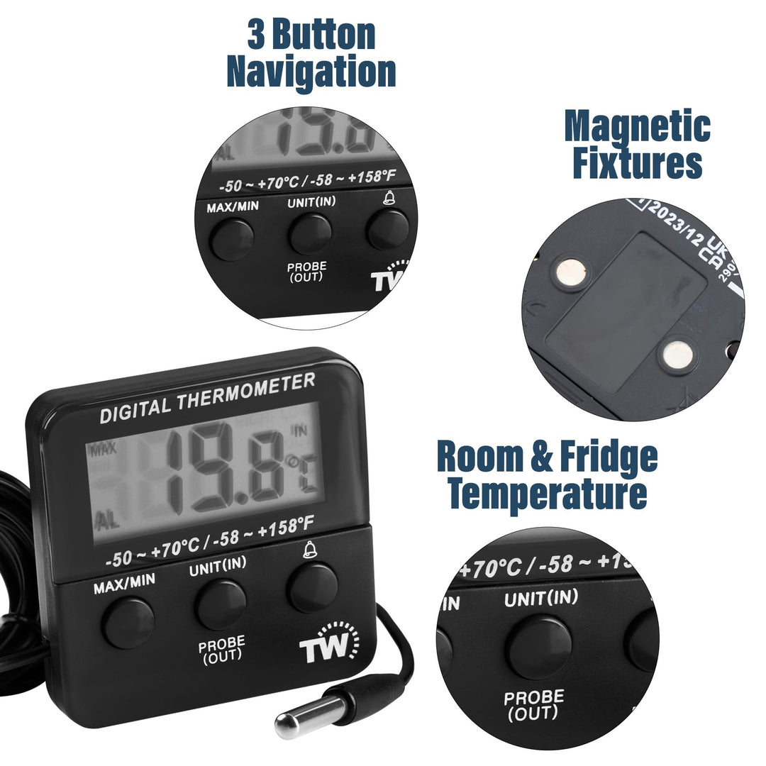 Digital Fridge Freezer Thermometer with Fridge Freezer 