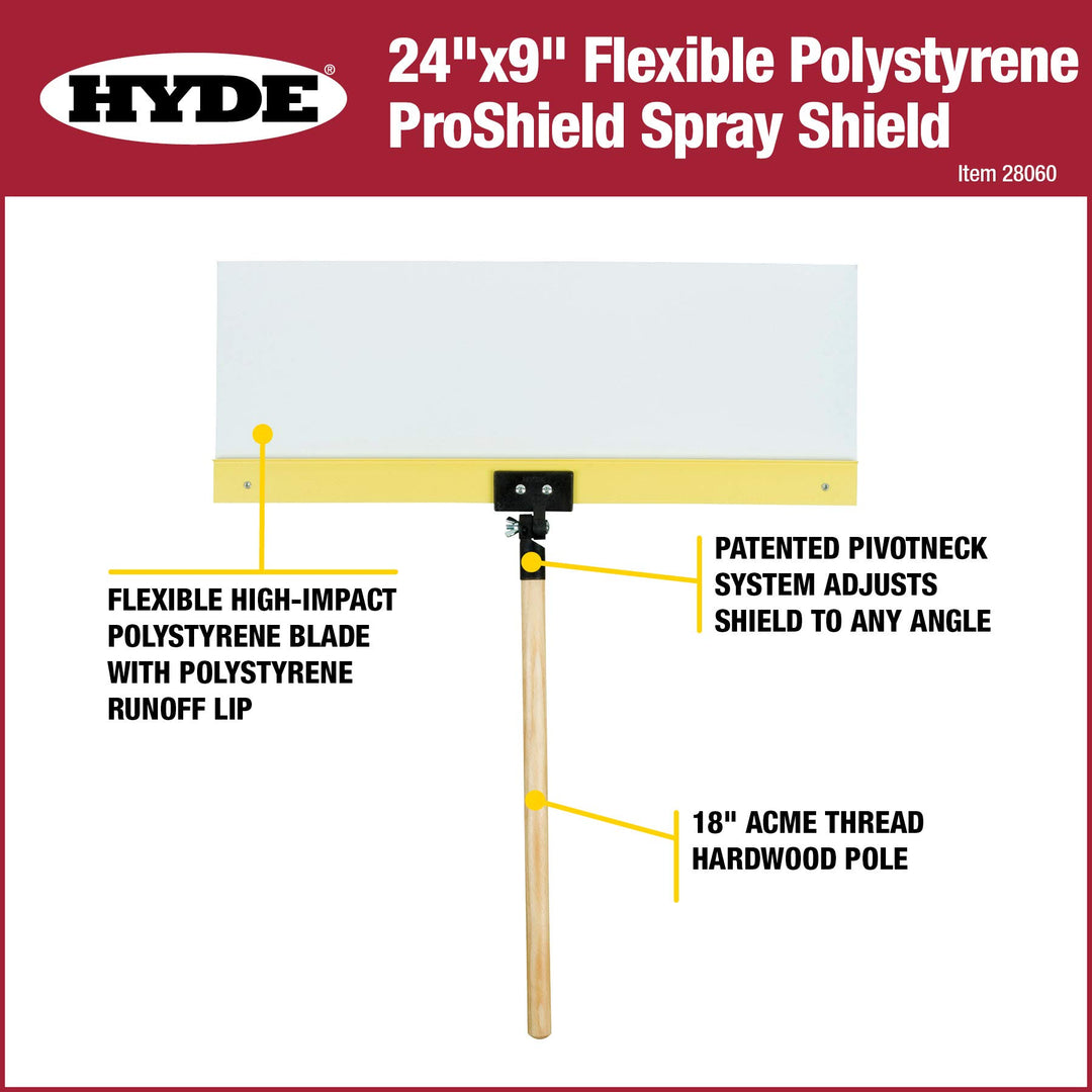 HYDE 28060 Paint Shield, 24-Inch by 9-Inch