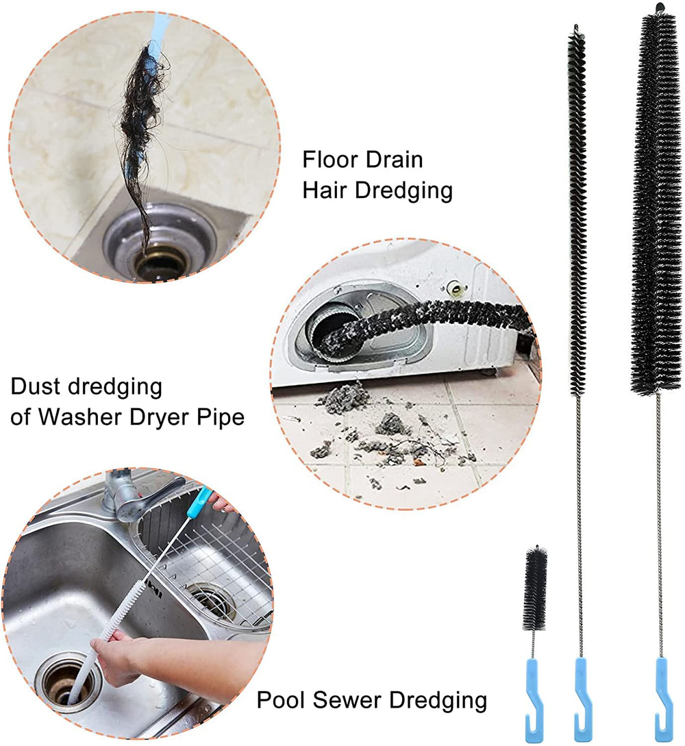 IZSOHHOME Dryer Lint Cleaner Kit, 3Pcs Nylon Bristle Br