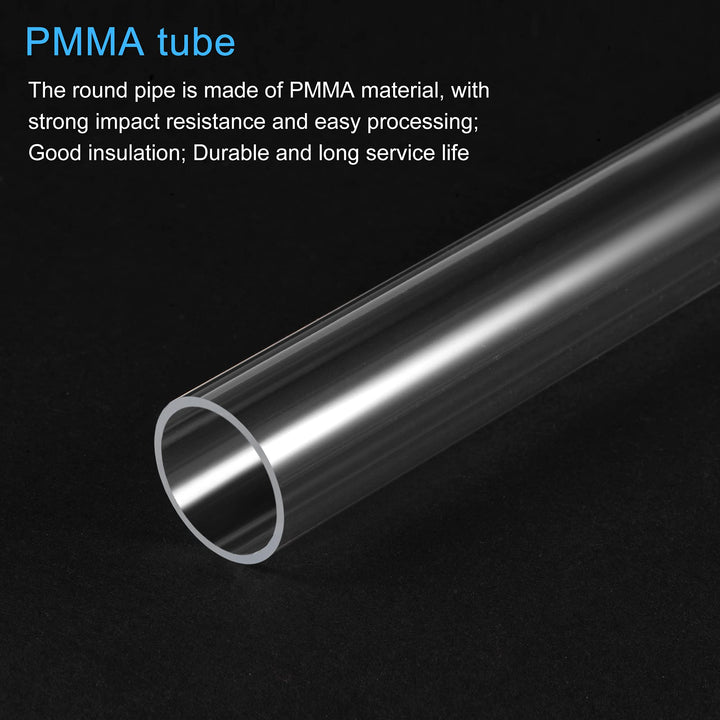 MECCANIXITY Acrylic Pipe Rigid Round Tube Clear 18mm(0.
