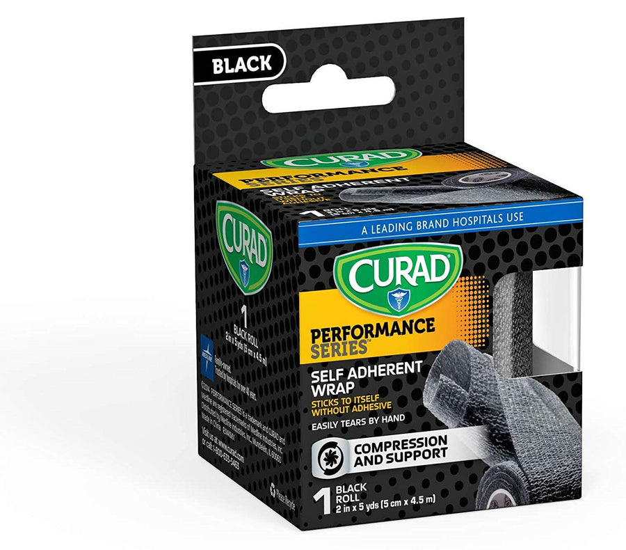 Curad Performance Series Self-Adherent Wrap, Black