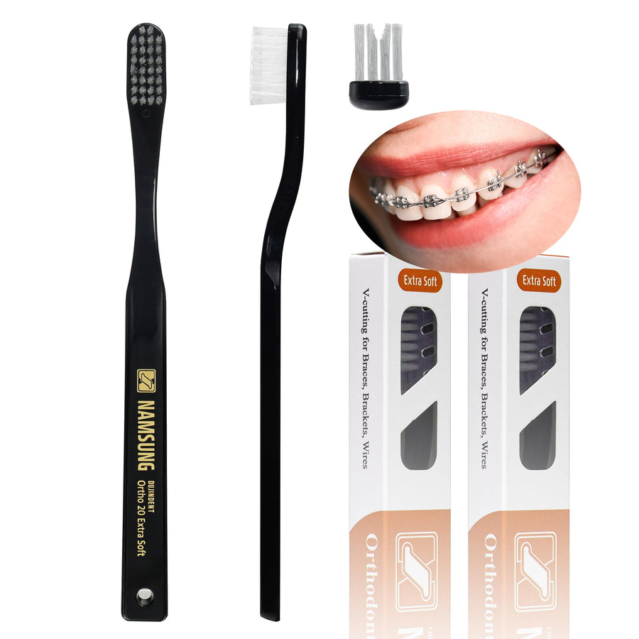 Sky Orthodontic Toothbrushes[2 Packs] V Trim Cleaning f