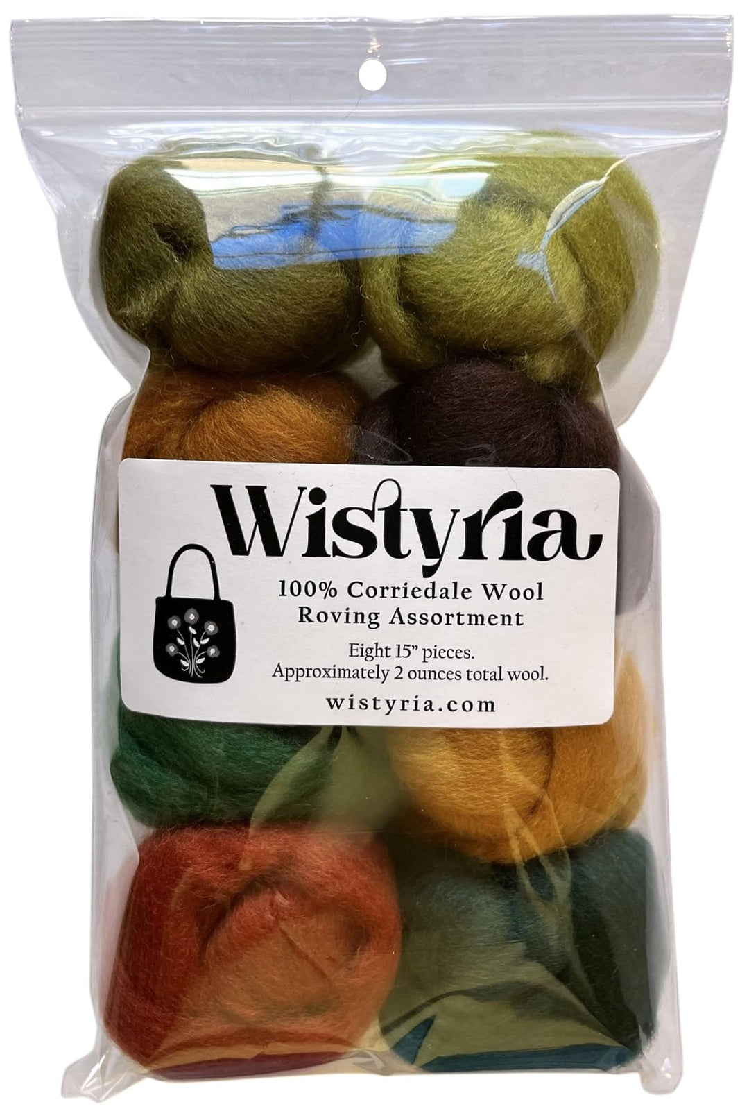 WISTYRIA EDITIONS Wool Roving Woodsy, 12-Inch, Blossom