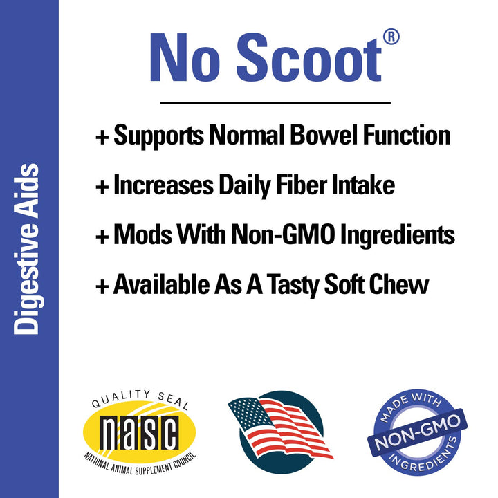 No Scoot Dog Supplements for Healthy Anal Gland Function – Support Normal Bowel Functions, Anal Glands – Increases Daily Fiber Intake for Dogs – 120 Soft Chews