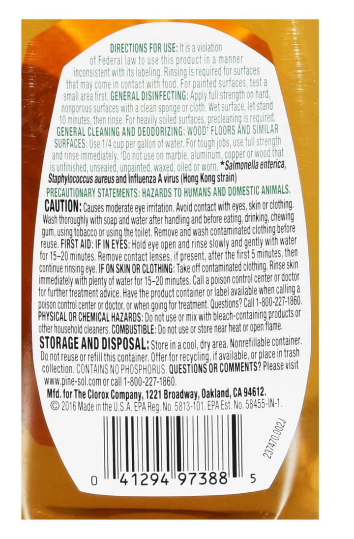 Pine-Sol Original Multi-Surface Cleaner Kills 99.9% of 