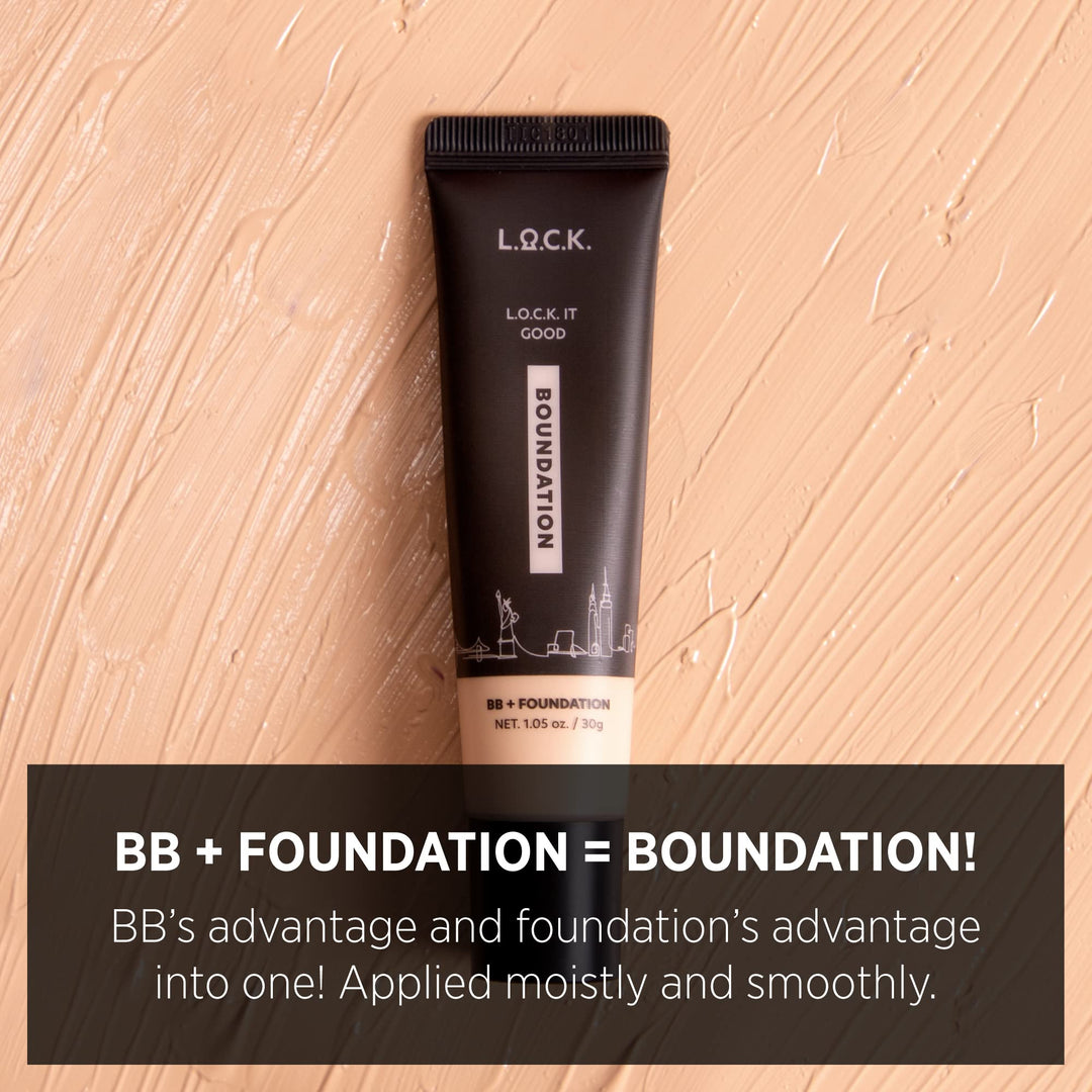 Color L.o.c.k. it Good Boundation 01 Fair Beige, B.B Cream + Foundation, Medium Coverage, Net. 1.05 fl.oz. / 30g,