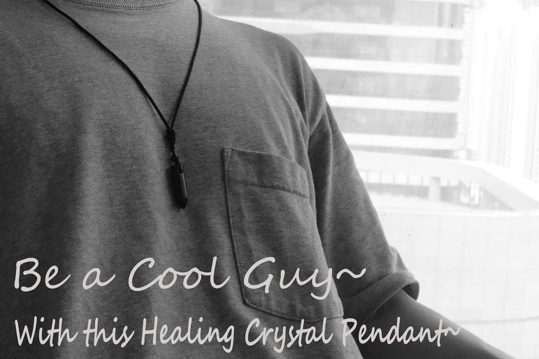 XIANNVXI Healing Crystal Necklace for Men Women Obsidia