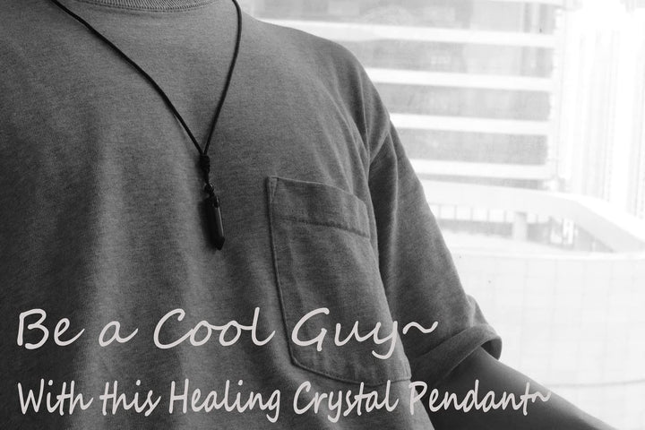 XIANNVXI Healing Crystal Necklace for Men Women Obsidia