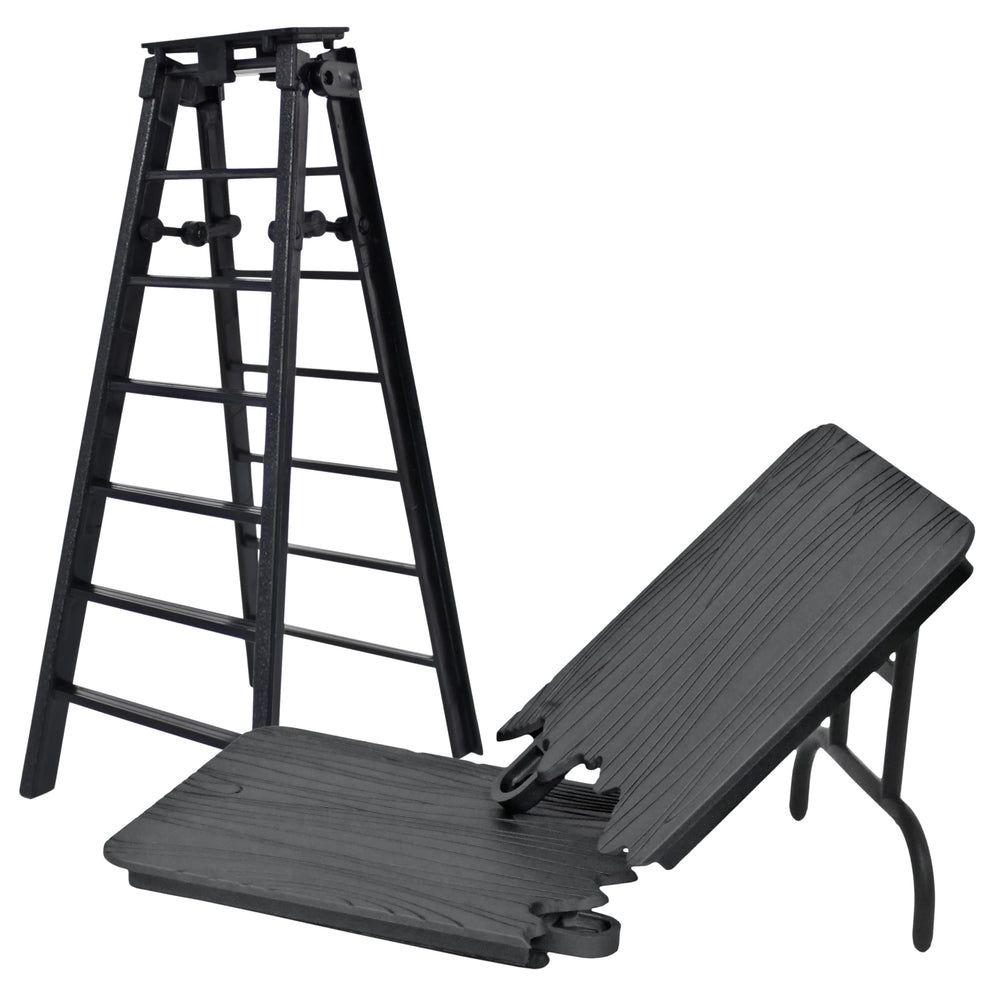 Black Table & Ladder Set for Wrestling Action Figures