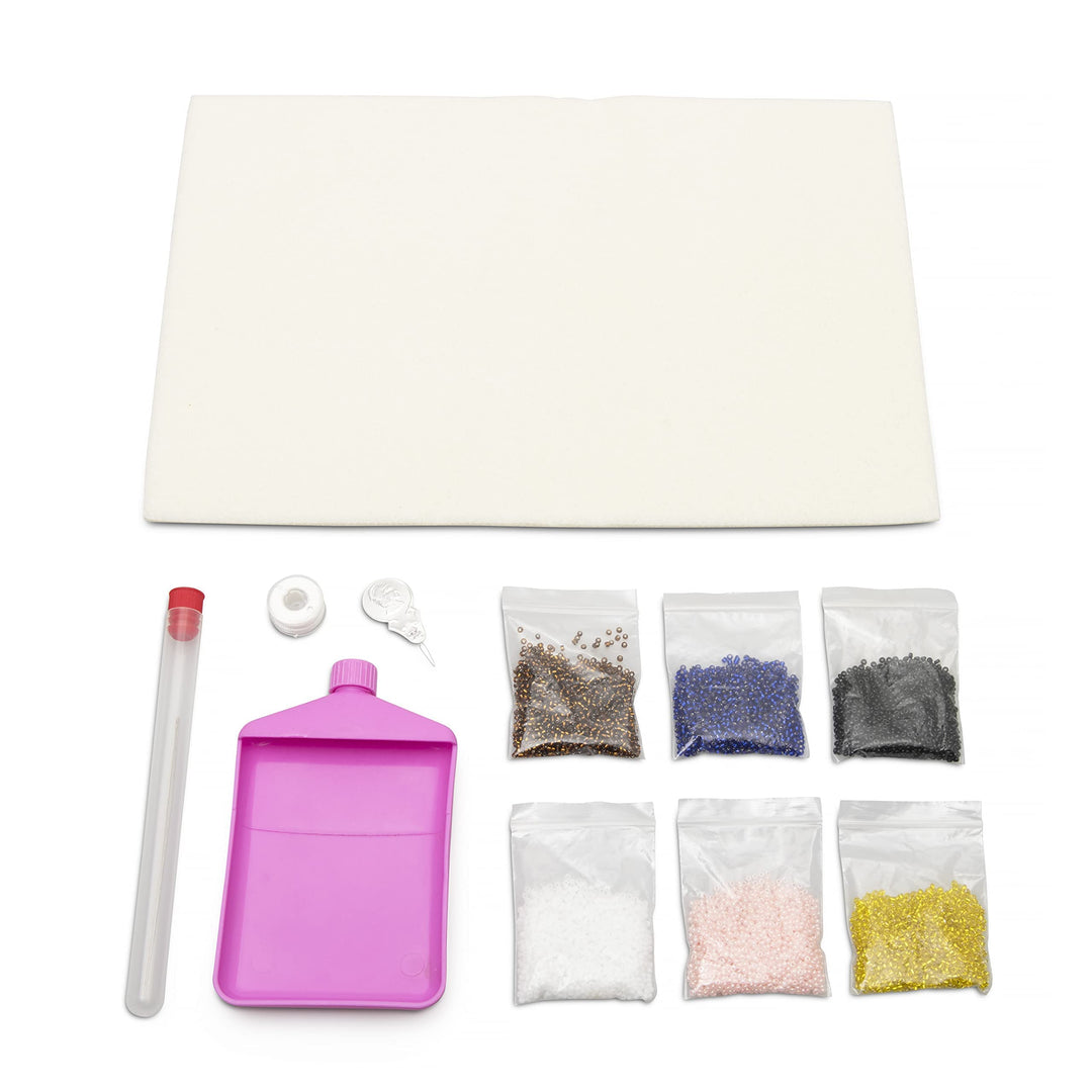 Large Bead Loom Kit - Wide Metal Bead Loom Complete Tool kit, Includes 72 Grams Beads, 2 Long Needle, Threads, Threader, Bead mat, Bead Tray for Making Jewelry- Necklaces, Bracelets and More