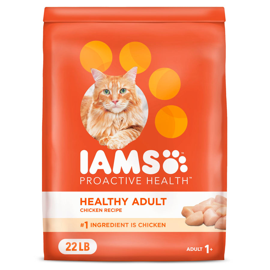 IAMS Proactive Health Healthy Adult Dry Cat Food with Chicken, 22 lb. Bag