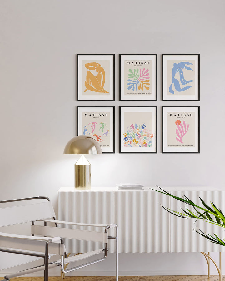 Matisse Poster Pack, Matisse Wall Art, Matisse Poster Set, Poster Sets for Room Aesthetic, Minimalist Wall Prints, Danish Pastel Room Decor Aesthetic, Matisse Poster (Unframed, 8x10)