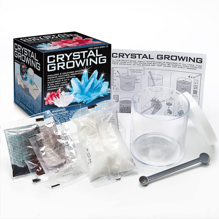4M Crystal Growing Science Kit - 3 Colored Crystals - E