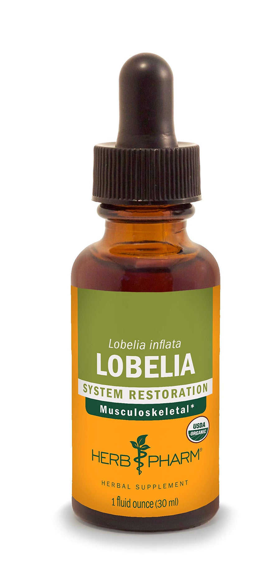 Certified Organic Lobelia Liquid Extract for Musculoskeletal System Support - 1 Ounce (DLOBEL01)