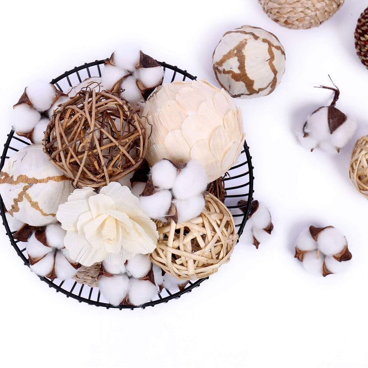 Assorted Decorative Spherical Natural Woven Twig Rattan, Suitable for Tabletop Decoration