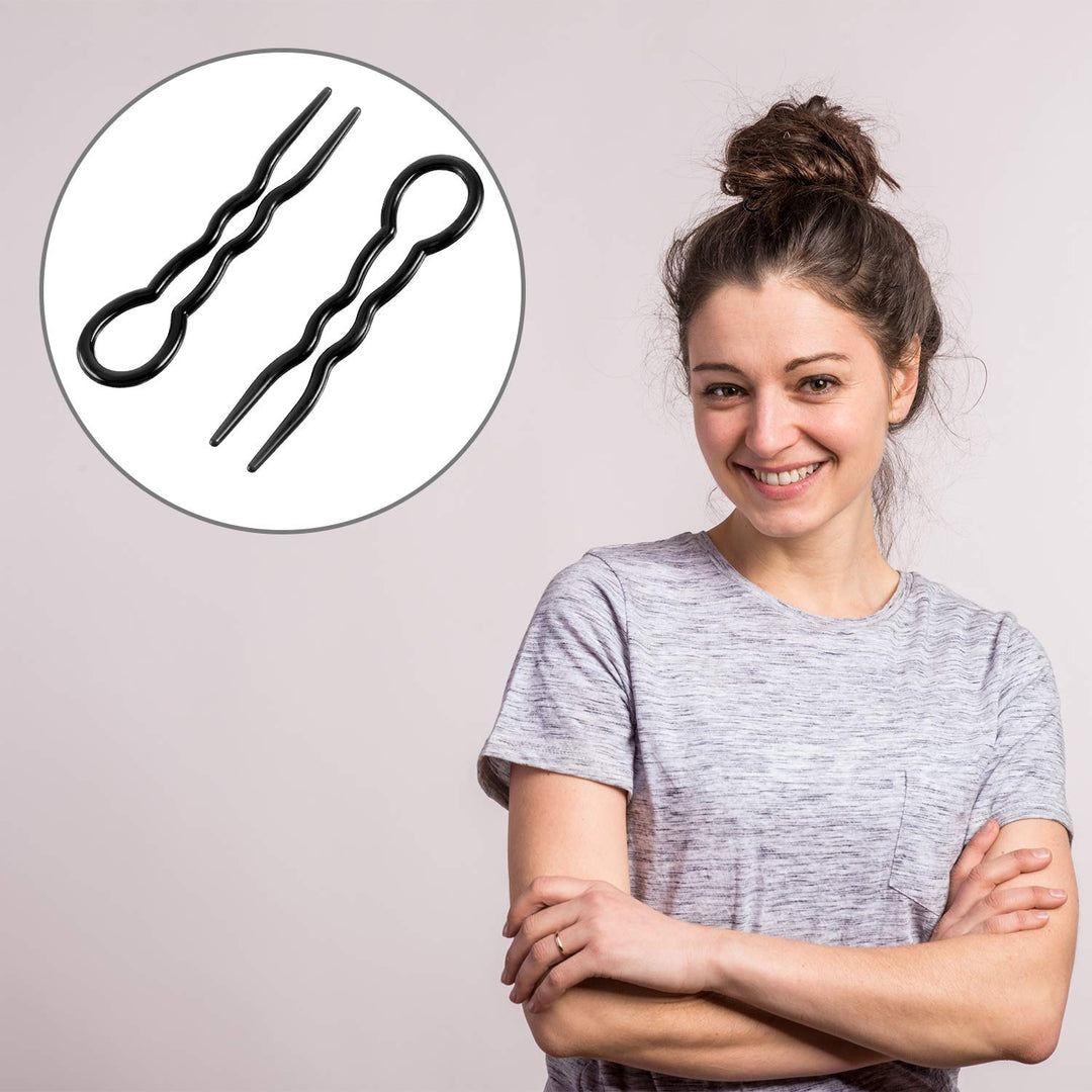 48 Pieces Plastic U Shaped Hair Pins Lady Style Grip Hair Pins Fast Spiral Hair Grip for Women Girls Hairstyle Accessories