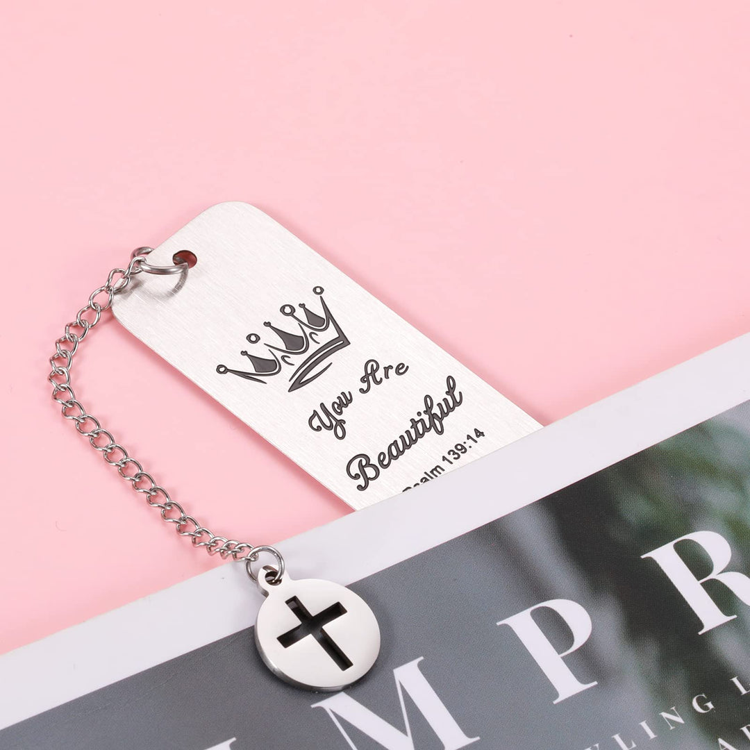 Christian Gifts for Women Girls Baptism First Communion Gifts Inspirational Bible Verse Bookmark for Book Lovers Birthday Christmas Stocking Stuffers for Daughter Sister Religious Church Bulk Gifts