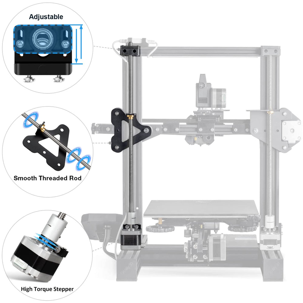 Ender 3 Dual Z Axis Upgrade Kit with T8 Lead Screw and High Torque Nema 17 Stepper Motor Accessories Compatible with Creality Ender 3 V2,Ender 3 Pro,Ender 3,Voxelab Aquila 3D Printers