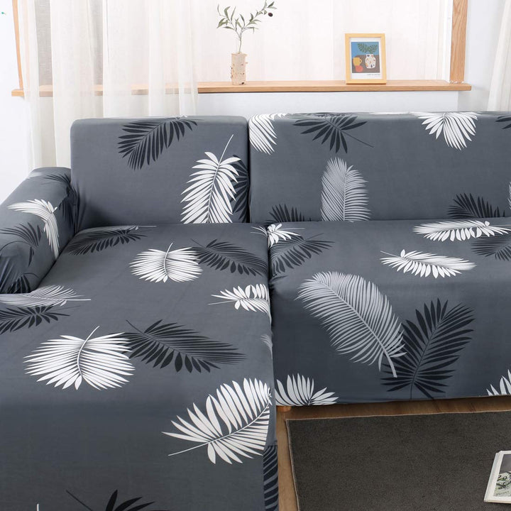 MIFXIN Sectional Sofa Covers L Shape Couch Slipcover 2 
