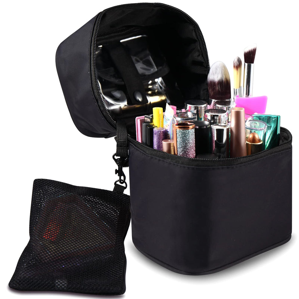Black: Makeup Brush Organizer Artist Makeup Bag Brushes Set Case Professional Travelling Brush Pen Pencil Holder Make Up Cup Storage Organizer Case Pencil Pouch Cosmetic Bag for T