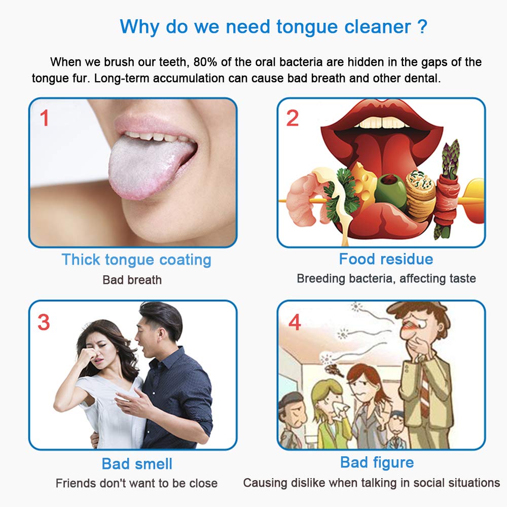 New Version Tongue Scraper Cleaner for Adults &amp;