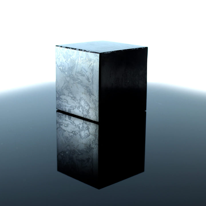 Heka Naturals Polished Shungite Black Crystal Cube | 2 