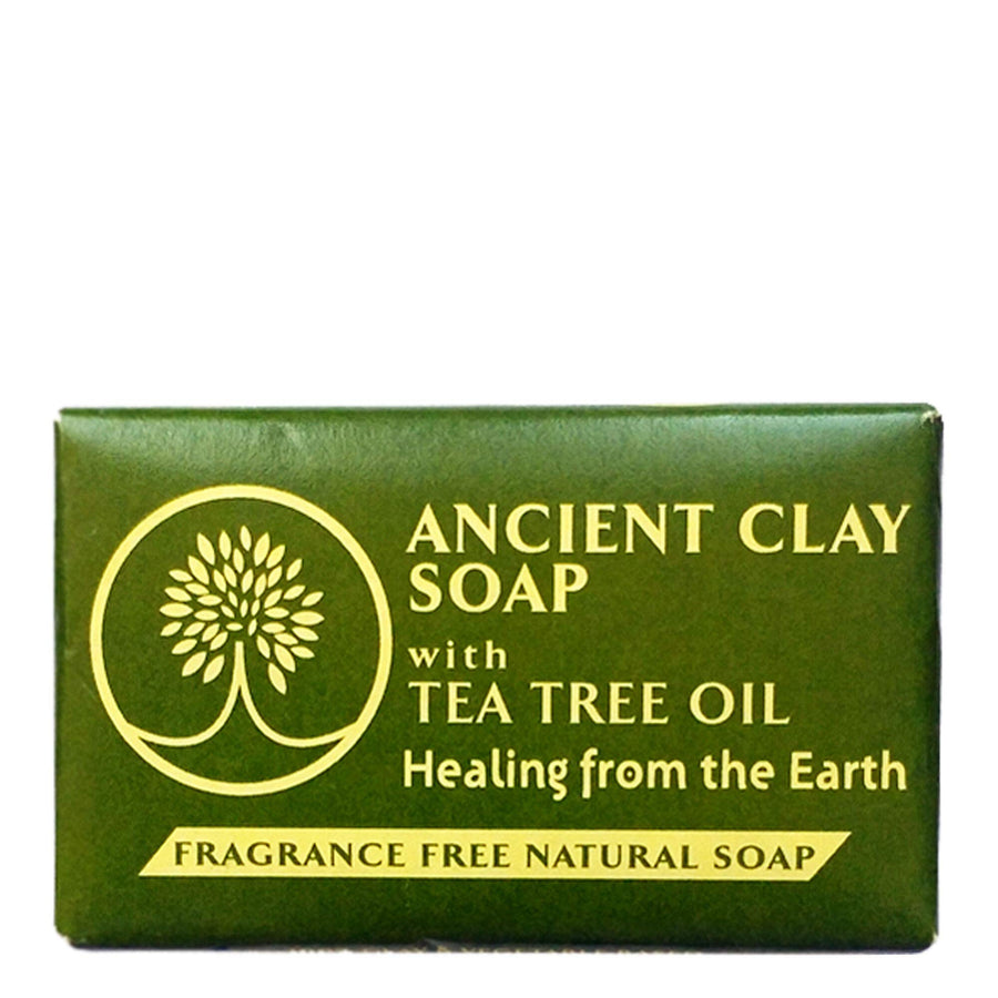 Ancient Clay Soap with Tea Tree Oil Fragrance Free Zion Health 6 oz Bar Soap