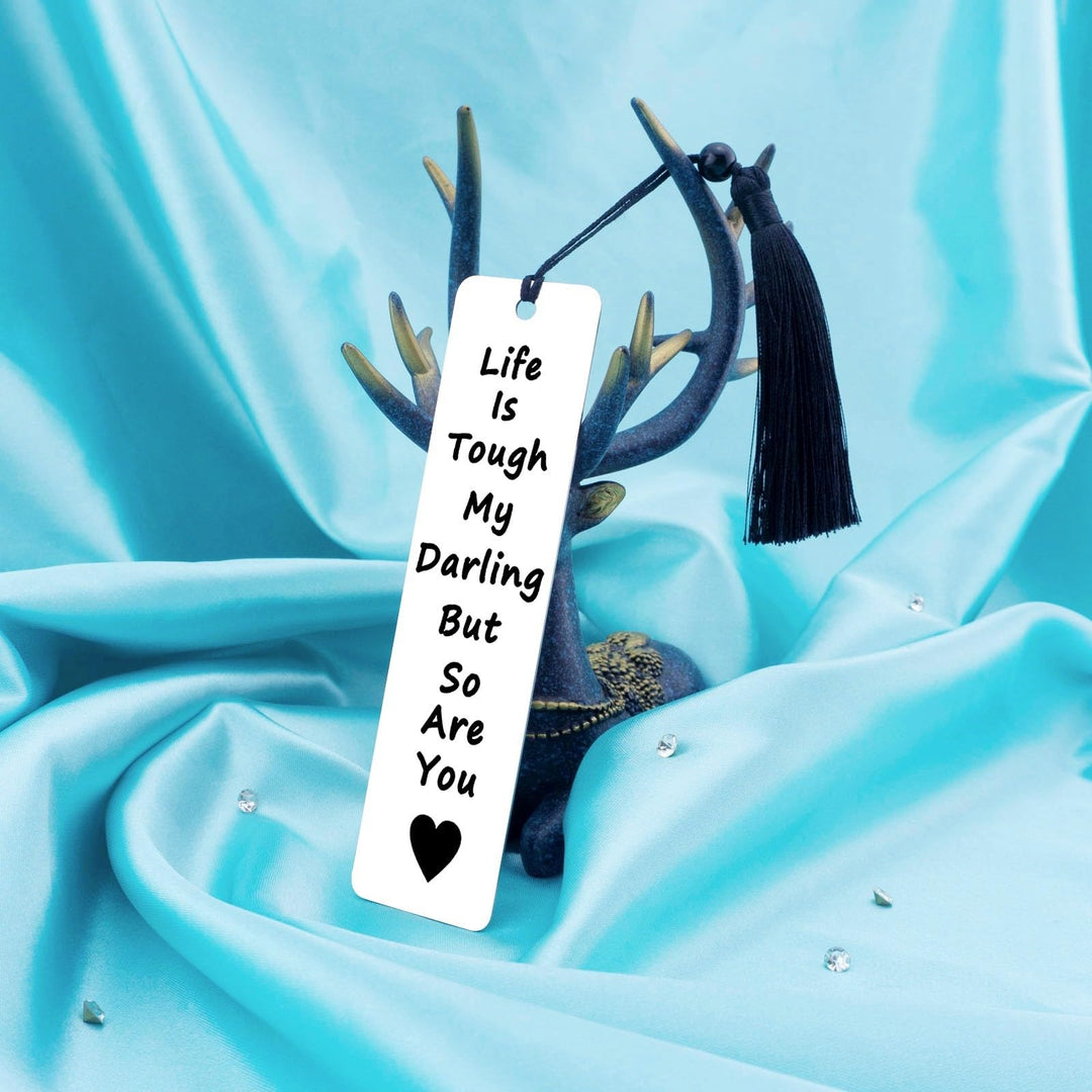 Inspirational Bookmarks Adult Stocking Stuffers for Women Men Personalized Metal Bookmarks Gifts for Book Lovers Cancer Survivor for Birthday Christmas Gifts
