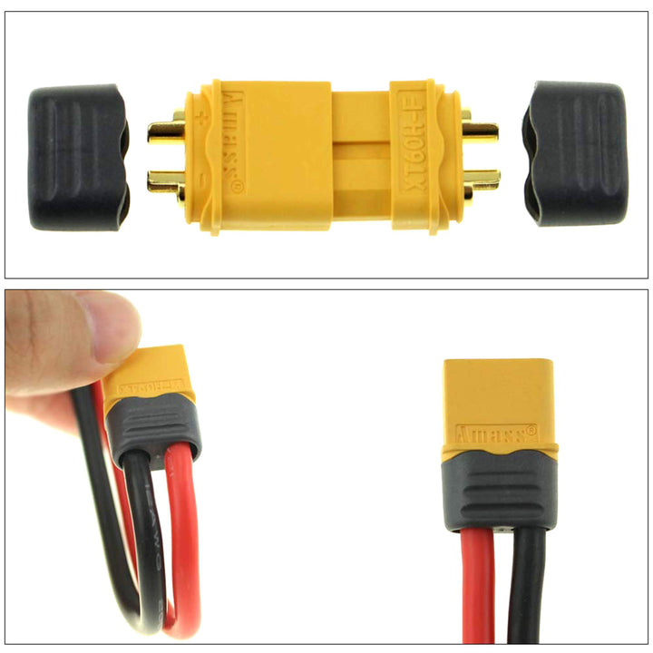 Amass 10 Pair XT60H Bullet Connector Plug Upgrated of XT60 Sheath Female &amp; Male Gold Plated for RC Parts