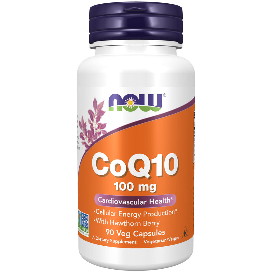 Supplements, CoQ10 100 mg with Hawthorn Berry, Pharmaceutical Grade, All-Trans Form produced by Fermentation, 90 Veg Capsules