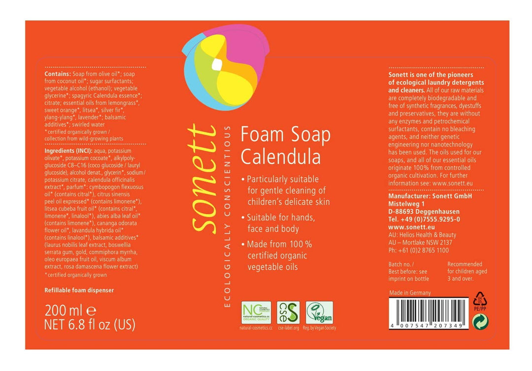 For Children Foam Soap: Sonett Organic Foam Soap For Ki