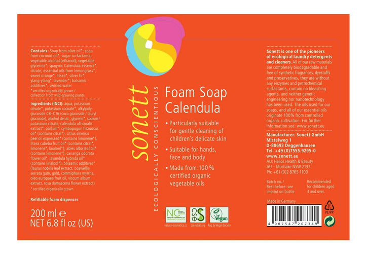 For Children Foam Soap: Sonett Organic Foam Soap For Ki