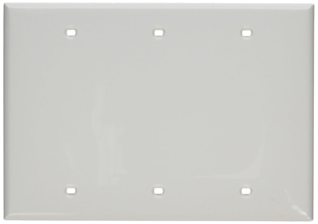 80735-W 3-Gang No Device Blank Wallplate, Standard S
