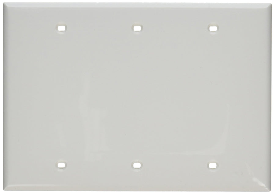 80735-W 3-Gang No Device Blank Wallplate, Standard S