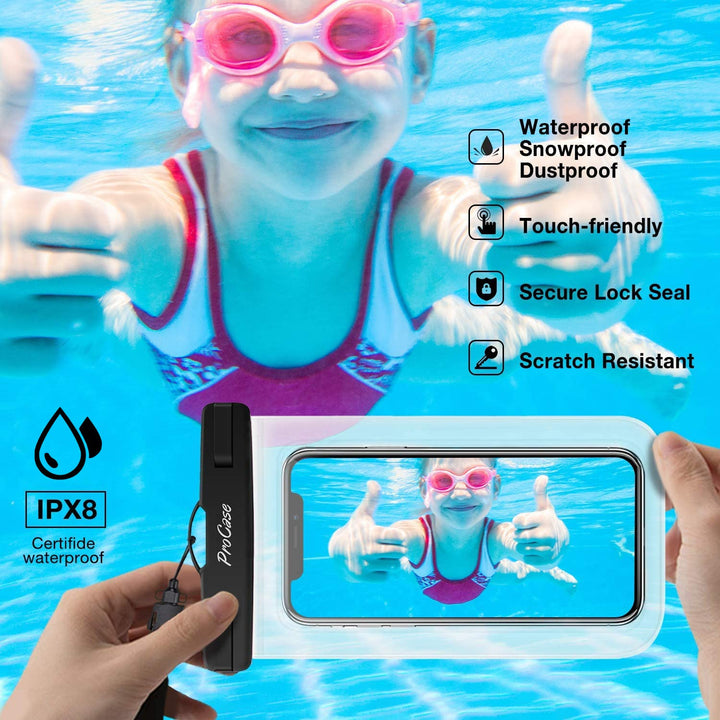 ProCase Universal Waterproof Pouch up to 7, Cellphone D