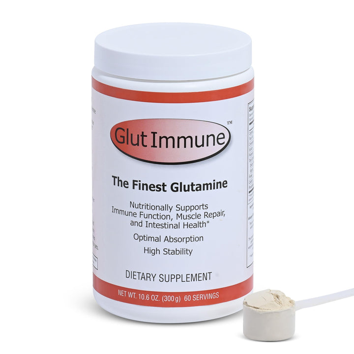 Glut Immune The Finest Glutamine Powder Dairy-Free 300g Well Wisdom, Naturally Superior Covalent Bonded Glutamine Supplement for Gut Health, Immune Focus &amp; Recovery with 60 Servings