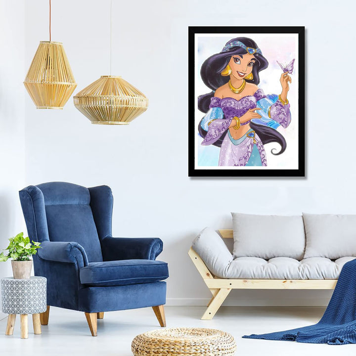 5D DIY Diamond Art Kits for Adults Princess, Diamond Painting Cartoons Girl, Paint by Numbers Full Round Drill Cross Stitch Crystal Rhinestone Home Wall Decoration 12x16 inch-10